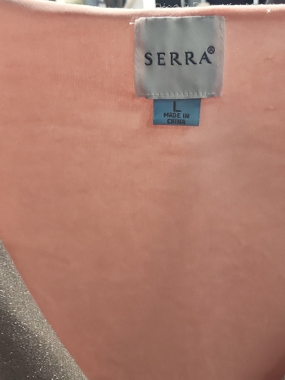 Serra Shimmery Nude Wrap-Front Long Sleeve Dress - Picture 6 of 6